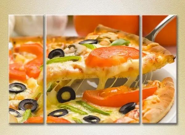 Модульные картины Пицца овощная Eda10671 фото