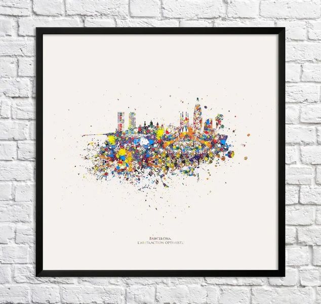 Poster Barcelona. Abstracția culorilor Min15791 фото