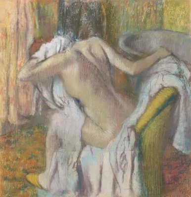 After the Bath, Woman drying herself Deg12973 фото