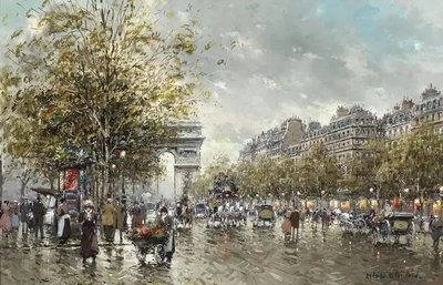 ФотоПостер Antoine Blanchard, Елисейские поля_02 (A view of the Avenue des Champs-Elysees) Ant18812 фото