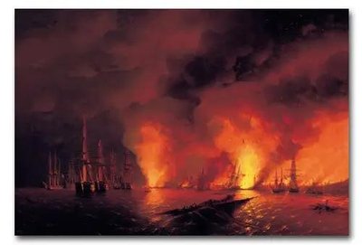 Bătălia de la Sinop 18 noiembrie 1853 (noaptea de după bătălie). 1853. Ayv12873 фото