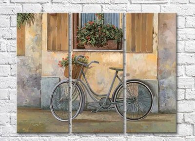 Триптих Bicycle With The Basket Near The Window 001 Pro10172 фото