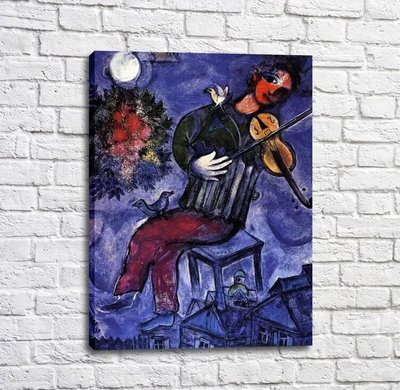 Pictură de Marc Chagall Le Violonniste Bleu Mar13273 фото