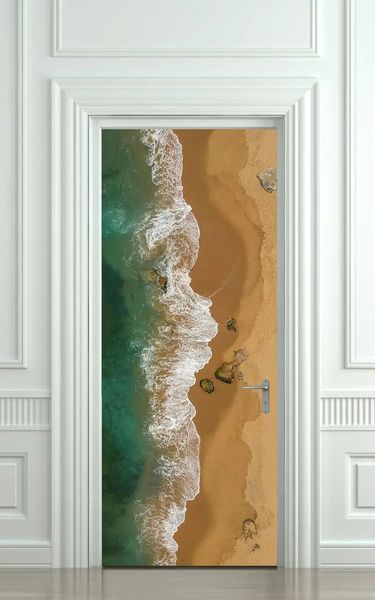 3Д наклейка на дверь, Пляж и море ST300 фото