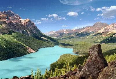 PhotoPoster Mountain Lake, Canada Ame18864 фото