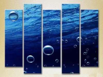 Модульные картины Пузыри в море_05 Mor7073 фото