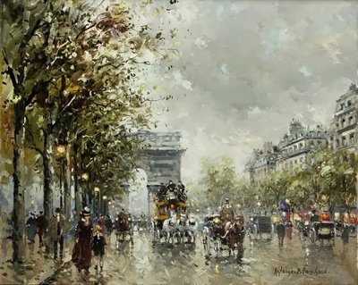 ФотоПостер Antoine Blanchard, Елисейские поля (A view of the Avenue des Champs-Elysees) Ant18813 фото