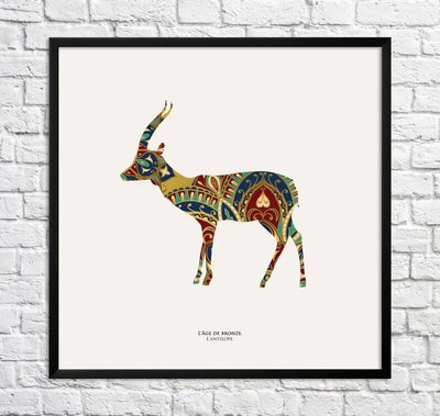Poster antilope. Epoca de bronz Min15893 фото