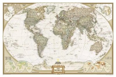 Карта мира - политическая антиквариат (2007) Sov2024 фото