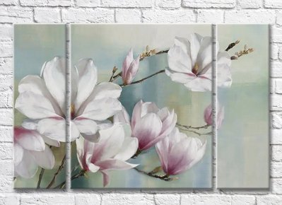 Triptic Ramă de magnolie înflorită Ris9124 фото