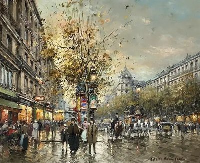 ФотоПостер Antoine Blanchard, Сцена на парижской улице_03 (A Parisian street scene) Ant18763 фото