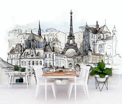 Эйфелева башня и парижская архитектура Ske1124 фото