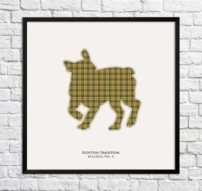 Poster Bulldog. Stilul scoțian Min15894 фото