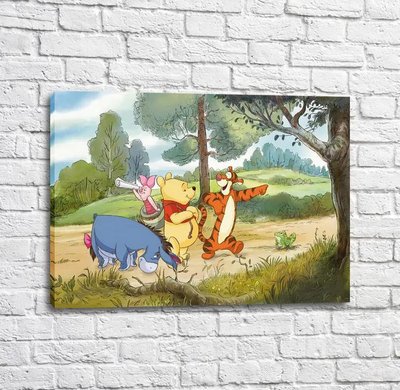 Постер Винни Пух и его друзья в лесу Mul16244 фото