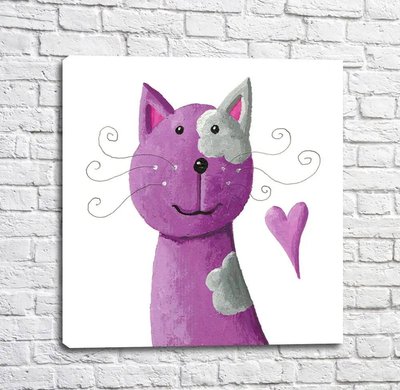 Постер Розовая кошечка Kot17052 фото