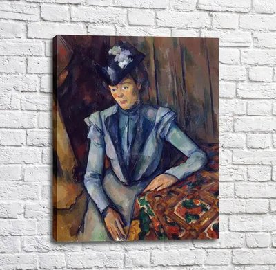 Картина Woman In Blue. Madame Cezanne, 1900 Sez12825 фото