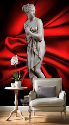 Fototapet Statuia lui Venus pe un fundal roșu 3D4925 фото