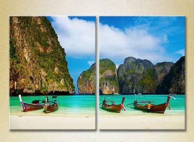 Модульные картины Лодки на берегу, Тайланд_02 Mor7875 фото