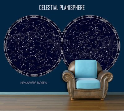 Карта звездного неба, два полушария Fot725 фото