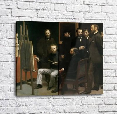 Картина Pierre Auguste Renoir, Un atelier aux Batignolles Ren14526 фото