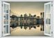 Наклейка на стену, 3D-окно с видом на чудесные города W207 фото 3
