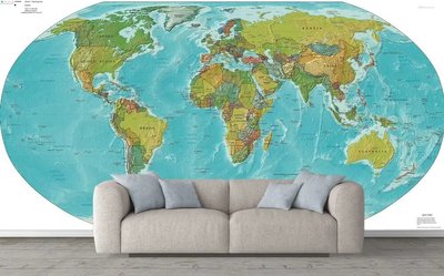 Фотообои Политическая карта мира, рельефная Sov1826 фото