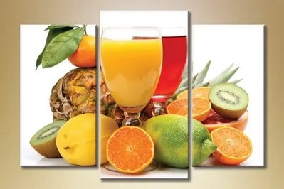 Модульные картины свежие-фрукты-и-сок Eda8526 фото