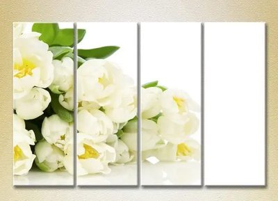 Модульные картины Букет белых тюльпанов_01 TSv8026 фото