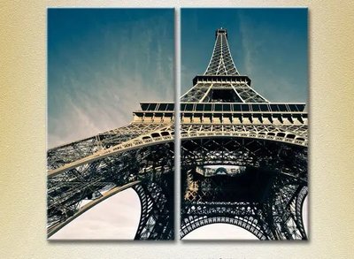 Модульные картины Эйфелева башня, вид снизу Gor8926 фото