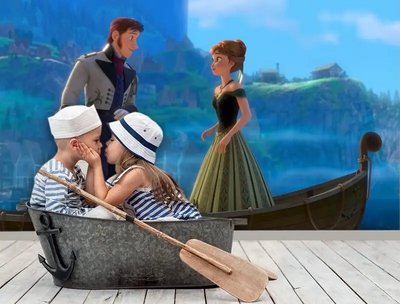 Fototapet Eroii desenului animat Frozen in a boat Ger2476 фото