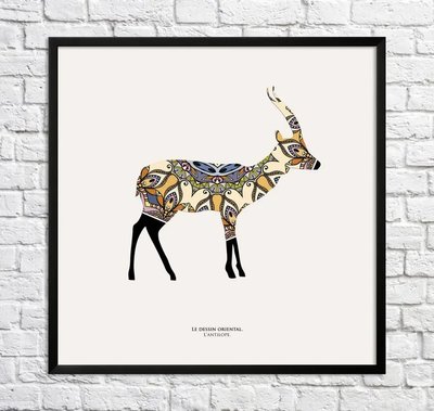 Poster antilope. Desene orientale Min15896 фото
