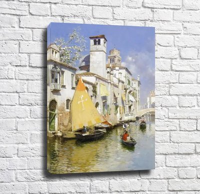Рубенс Санторо Венецианский канал и гондолы Rub11226 фото