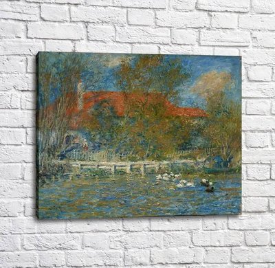 Картина Pierre Auguste Renoir The duck pond Ren14327 фото
