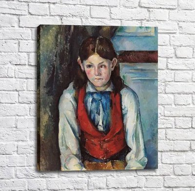 Pictând Băiat într-o vestă roșie, 1888 90 Sez11776 фото