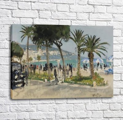 Pictură Montezine Pierre Eugene - Promenade des Anglais din Nisa Imp12777 фото