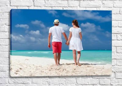 Постер Влюбленная парочка на пляжах Мальдив Fig16647 фото