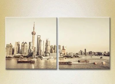 Модульные картины Шанхайские небоскребы_02 Gor8927 фото