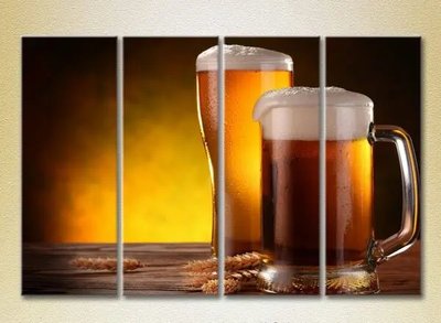 Модульные картины Пиво в бокале Eda6527 фото