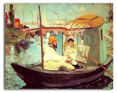 Claude Monet în barca studio Man13778 фото