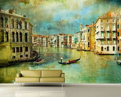 Fototapet Canal venețian cu gondolă Ret5077 фото