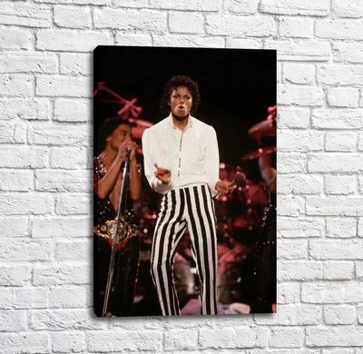 Poster michael jackson în cămașă albă dansând Tan18185 фото