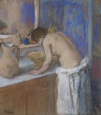 Tânăra femeie lângă toaletă, 1895 Deg12993 фото