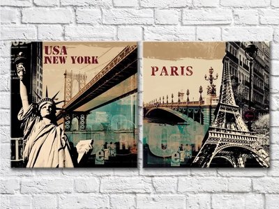 Tablouri modulare Clădirea Liberty Tower Eiffel Ark9178 фото