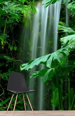 Фотообои Водопад среди густой зеленой листвы Vod4729 фото