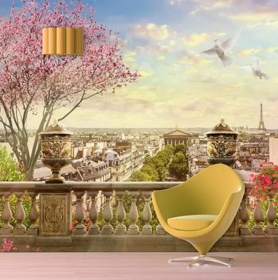 Фотообои весенний Париж, вид с балкона Vid1729 фото