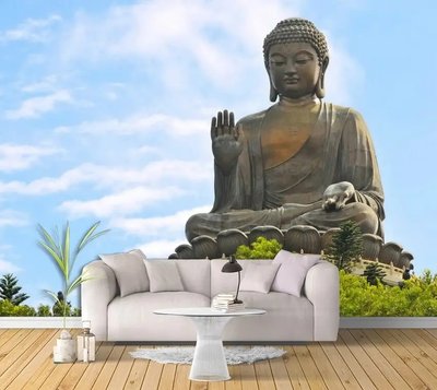 Фотообои Бронзовая статуя Будды в Гонконге 3D1829 фото