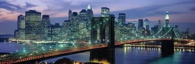 Фотообои Ночной Бруклинский мост, Нью-Йорк Gor4130 фото