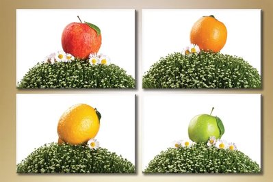 Модульные картины Полиптих, фрукты Eda6680 фото