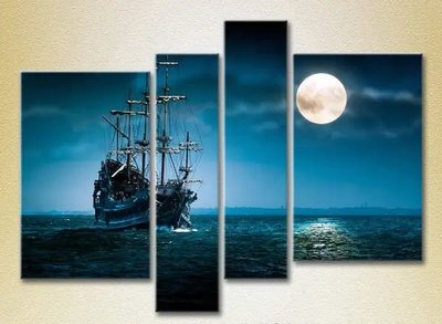 Picturi modulare Fregata la lumina lunii Mor9030 фото