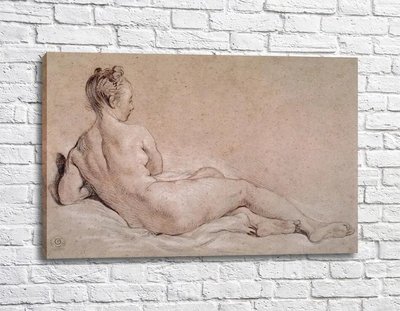 Картина Эскиз Франсуа Буше - Лежащая обнаженная сзади Fra11480 фото